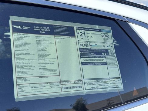 New 2026 Genesis GV70 3.5T Sport Prestige image 18