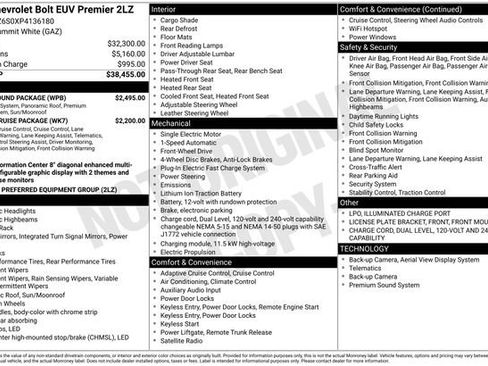 Used 2023 Chevrolet Bolt EUV Premier w/ Sun & Sound Package FWD image 2