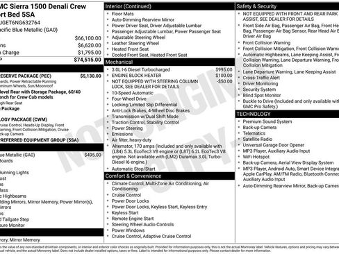 Used 2022 GMC Sierra 1500 Denali w/ Denali Reserve Package AWD/4WD image 1