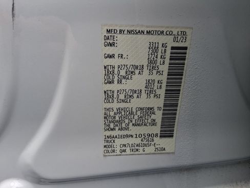 Used 2023 Nissan Titan PRO-4X w/ Pro-4x Convenience Package AWD/4WD image 31