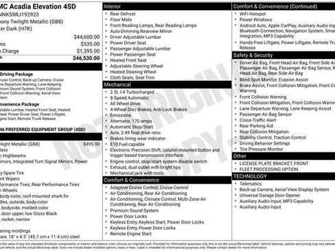 Used 2024 GMC Acadia Elevation image 42