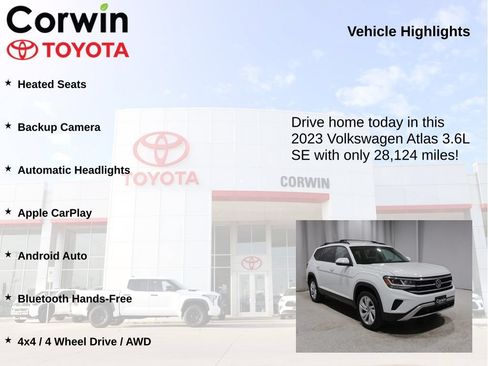 Used 2023 Volkswagen Atlas SE AWD/4WD image 7