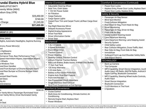 New 2026 Hyundai Elantra Hybrid FWD image 1