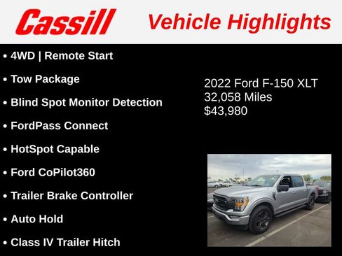 Used 2022 Ford F150 XLT w/ Equipment Group 302A High AWD/4WD image 3