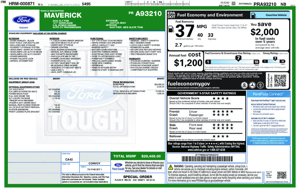 Used 2023 Ford Maverick XLT w/ XLT Luxury Package FWD image 4