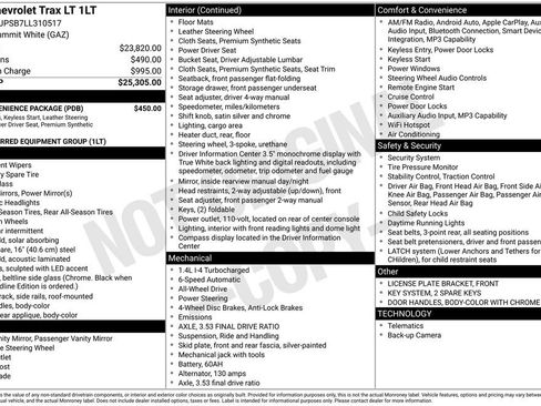 Used 2020 Chevrolet Trax LT w/ LT Convenience Package image 43