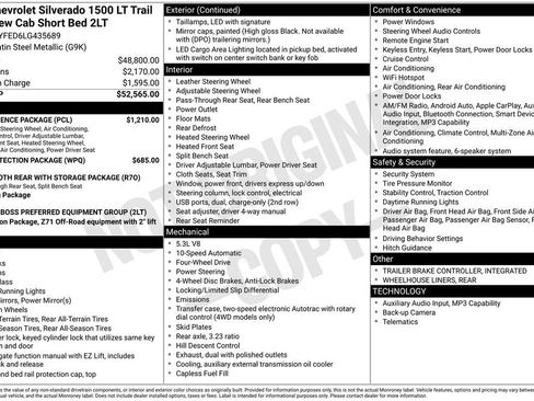Used 2020 Chevrolet Silverado 1500 LT Trail Boss w/ Convenience Package AWD/4WD image 51