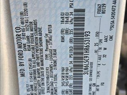 Used 2017 Lincoln MKZ Select w/ Select Plus Package image 19