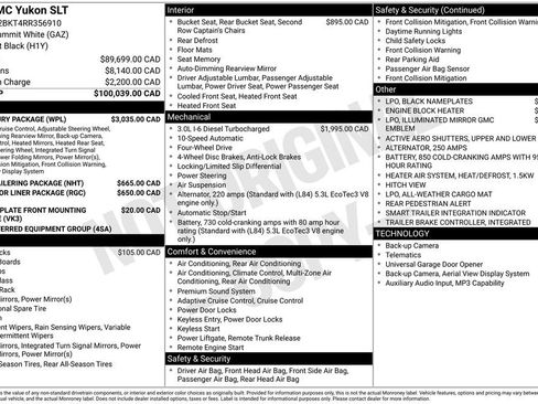 Used 2024 GMC Yukon SLT w/ SLT Luxury Package AWD/4WD image 59