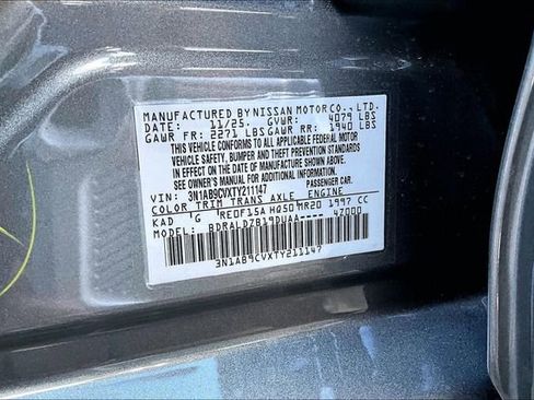 New 2026 Nissan Sentra SV w/ Floor Mat Package image 13