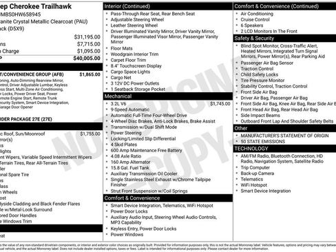 Used 2017 Jeep Cherokee Trailhawk w/ Comfort/Convenience Group image 38