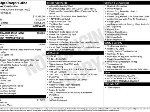 Used 2017 Dodge Charger Police w/ Fleet Park Assist Group AWD/4WD image 15