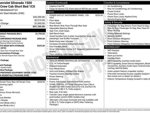 Used 2021 Chevrolet Silverado 1500 Custom w/ LPO, Blackout Package AWD/4WD image 9