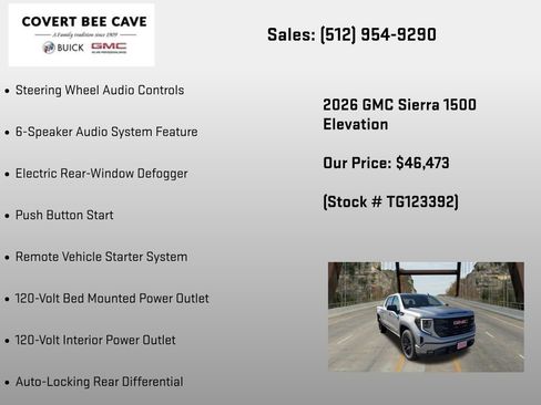 New 2026 GMC Sierra 1500 Elevation RWD image 30