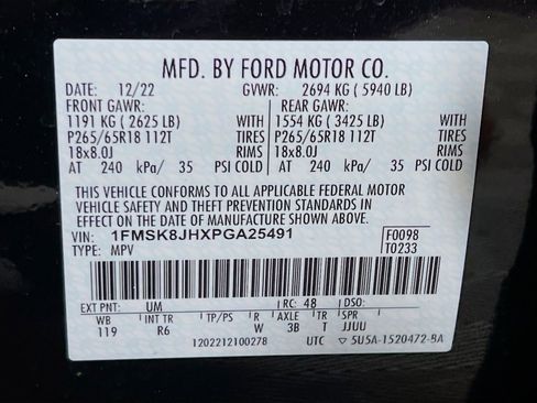 Used 2023 Ford Explorer Timberline w/ Timberline Technology Package image 34