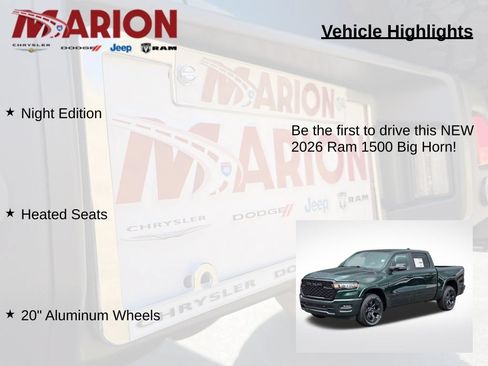 New 2026 RAM 1500 Big Horn w/ Night Edition AWD/4WD image 5