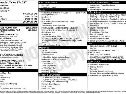 Used 2024 Chevrolet Tahoe Z71 w/ Z71 Off-Road Package AWD/4WD image 35