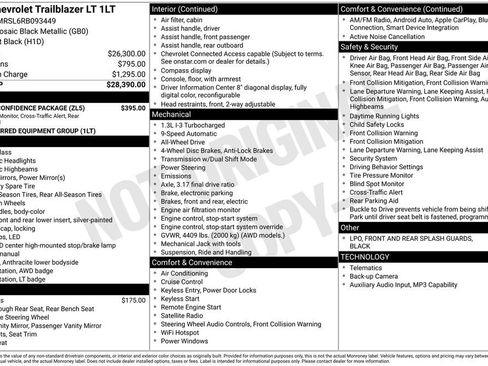Used 2024 Chevrolet TrailBlazer LT w/ Driver Confidence Package AWD/4WD image 18