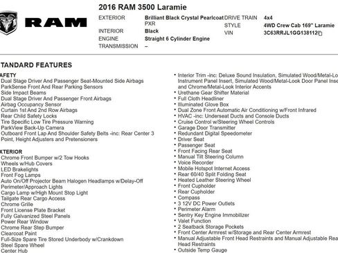 Used 2016 RAM 3500 Laramie w/ Convenience Group image 16