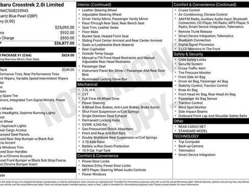 Used 2016 Subaru Crosstrek 2.0i Limited w/ Popular Package #1 image 6