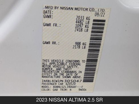 Used 2023 Nissan Altima 2.5 SR w/ SR Premium Package AWD/4WD image 27