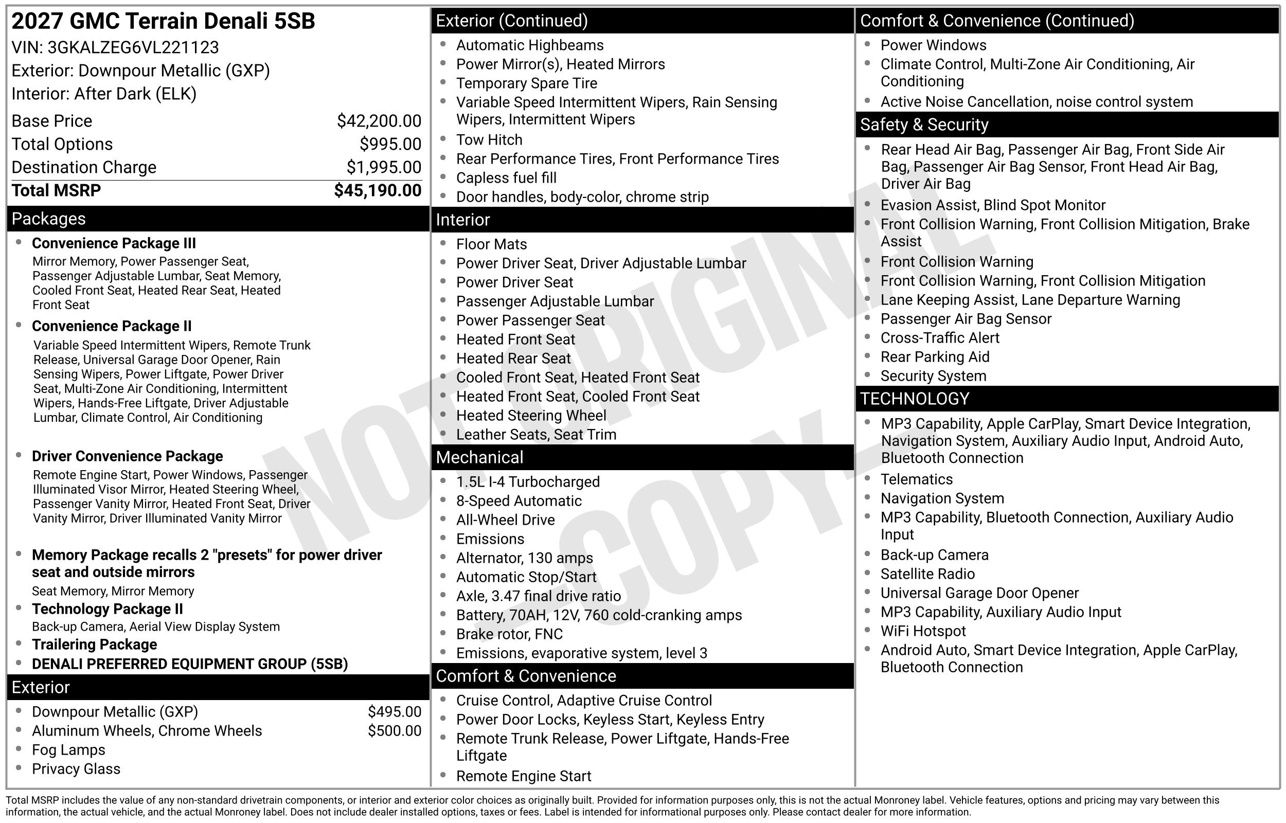 New 2027 GMC Terrain Denali AWD/4WD image 3