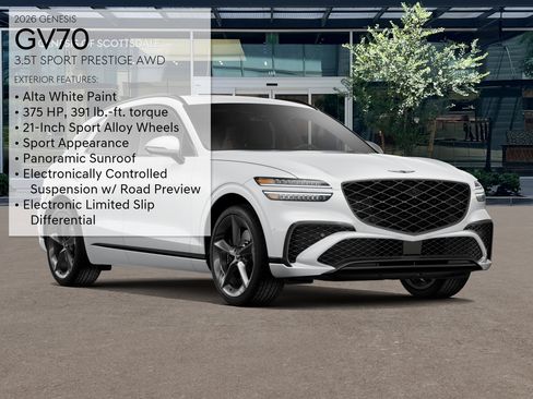 New 2026 Genesis GV70 3.5T Sport Prestige w/ G1 Accessory Package AWD/4WD image 3