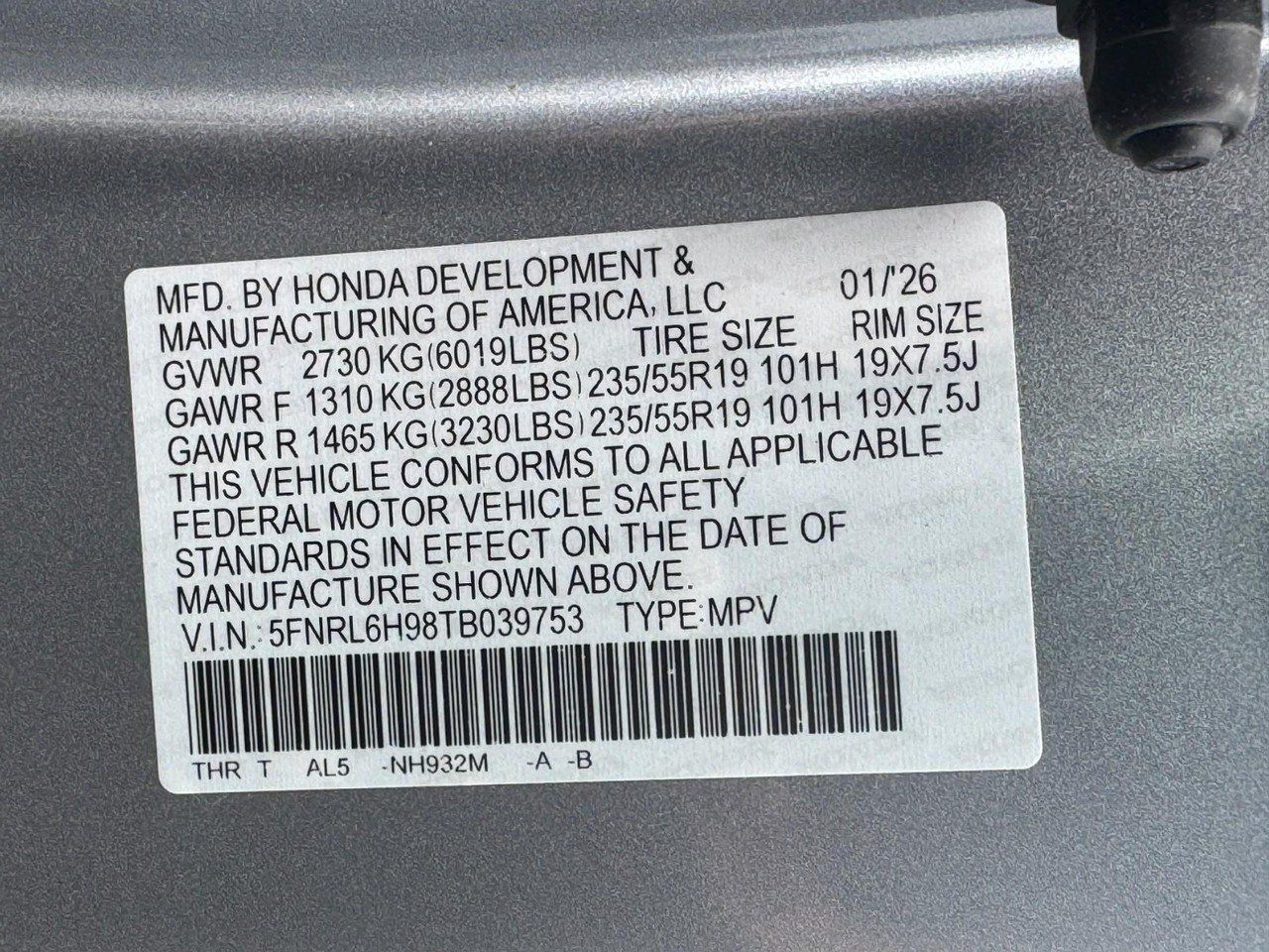 Certified 2026 Honda Odyssey Elite image 26
