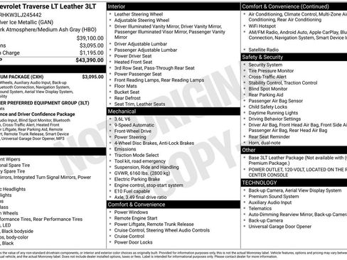 Used 2020 Chevrolet Traverse LT w/ LT Premium Package FWD image 34