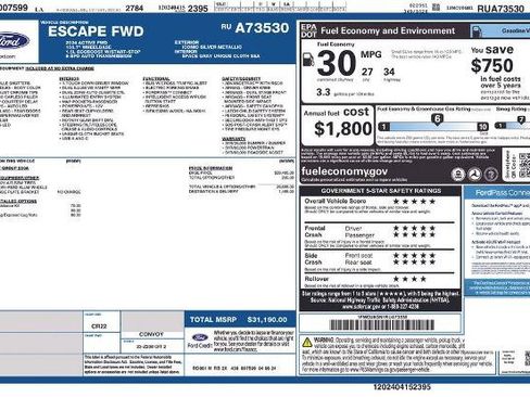 Certified 2024 Ford Escape Active FWD image 6