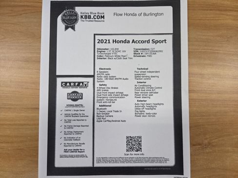 Used 2021 Honda Accord Sport image 37