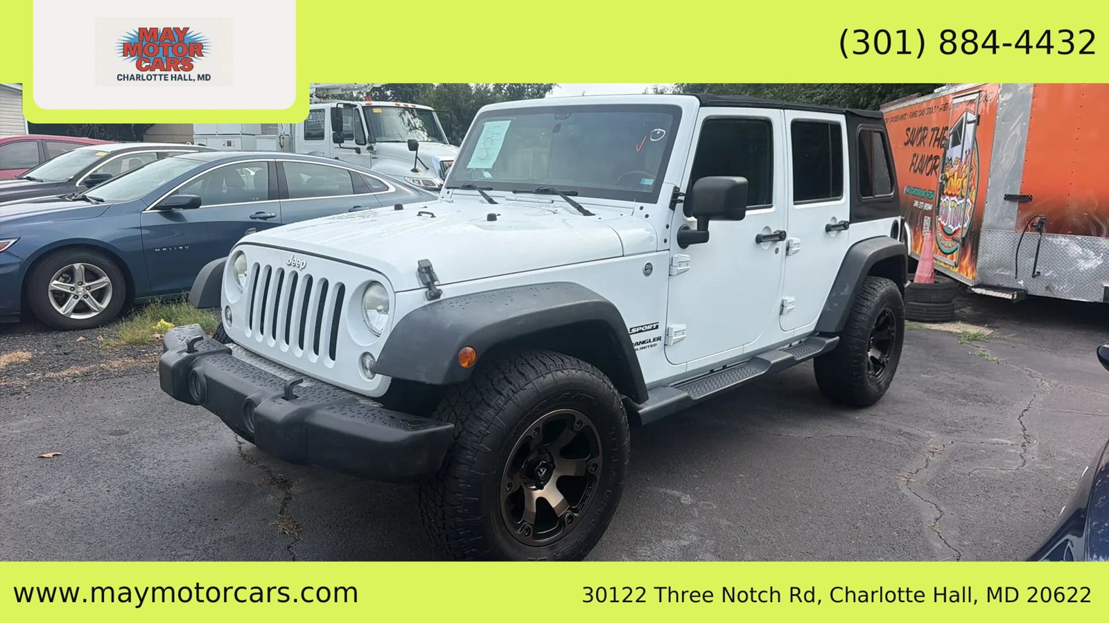 Used 2014 Jeep Wrangler Unlimited Sport w/ Quick Order Package 23S AWD/4WD image 1