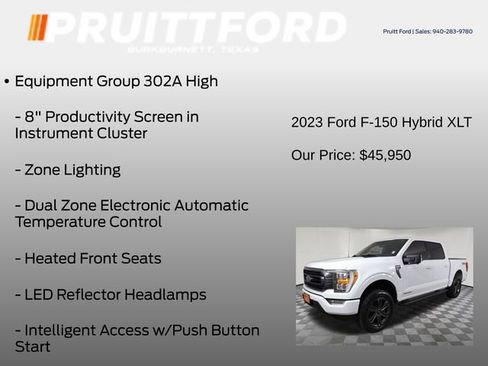 Used 2023 Ford F150 XLT w/ Equipment Group 302A High AWD/4WD image 13