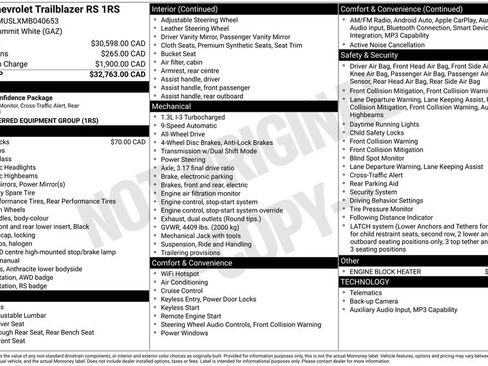 Used 2021 Chevrolet TrailBlazer RS AWD/4WD image 11