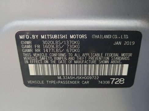Used 2019 Mitsubishi Mirage LE image 33