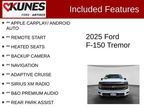 Certified 2025 Ford F150 Tremor w/ Bed Utility Package AWD/4WD image 3