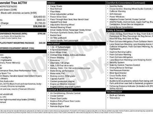 New 2026 Chevrolet Trax ACTIV w/ Driver Confidence Package image 25