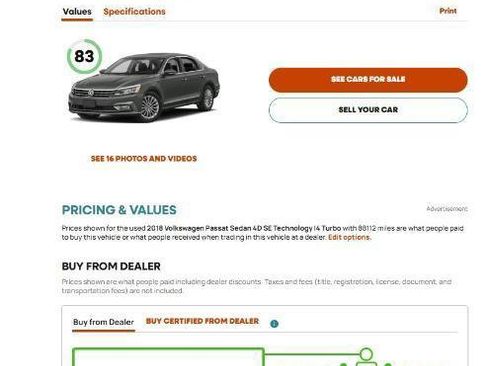 Used 2018 Volkswagen Passat 2.0T SE image 21