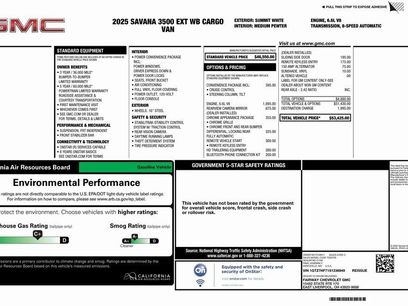 New 2025 GMC Savana 3500 Extended w/ Driver Convenience Package
