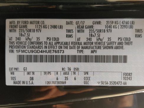 Used 2017 Ford Escape SE w/ SE Leather Comfort Package image 33