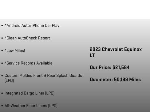 Used 2023 Chevrolet Equinox LT w/ LPO, Floor Liner Package image 12