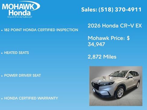 Certified 2026 Honda CR-V EX image 16