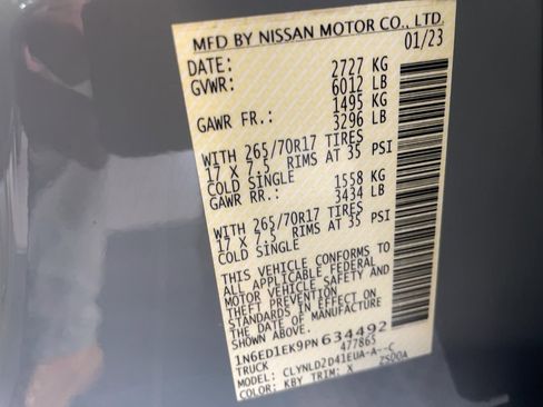 Used 2023 Nissan Frontier PRO-4X w/ Technology Package image 7