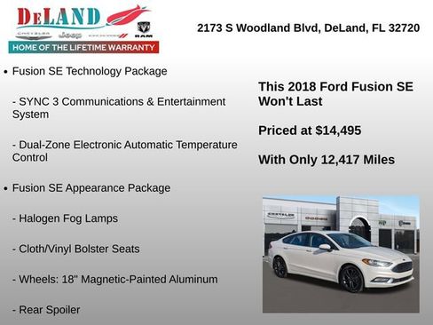 Used 2018 Ford Fusion SE w/ Equipment Group 201A image 6