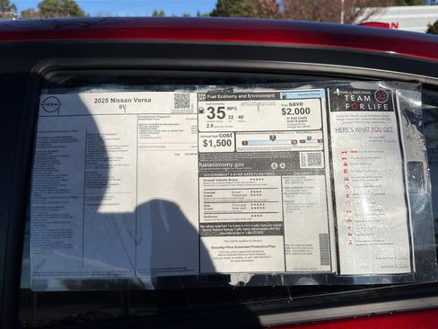 New 2025 Nissan Versa SV w/ Trunk Package image 12