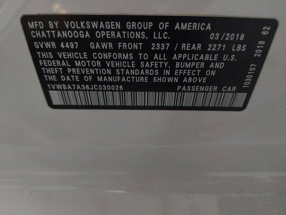 Used 2018 Volkswagen Passat 2.0T SE w/ SE Lighting Package FWD image 33