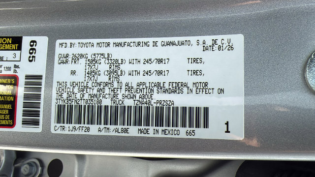 Used 2026 Toyota Tacoma SR5 RWD image 23