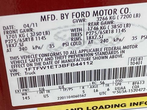 Used 2011 Ford F150 XLT w/ XLT Chrome Pkg image 37