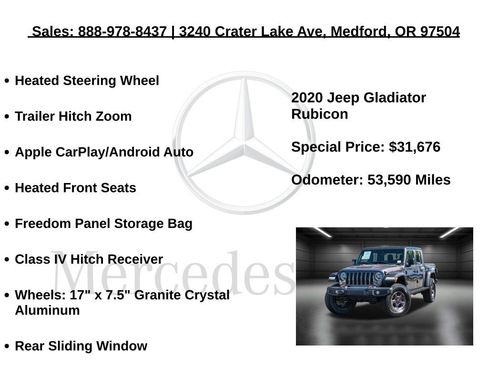 Used 2020 Jeep Gladiator Rubicon w/ LED Lighting Group image 25