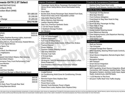 New 2026 Genesis GV70 2.5T Select AWD/4WD image 8